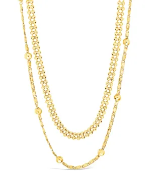 Layered Beaded Chain Necklace by Sterling Forever