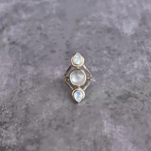 Lunar Trio - Moonstone Ring
