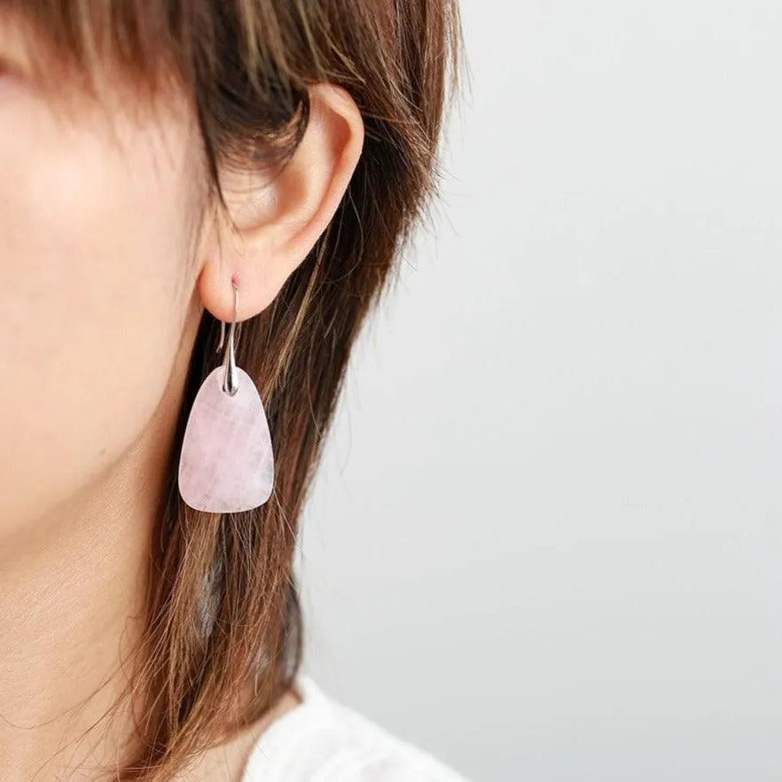 Nginyal Rose Quartz Drop Earrings