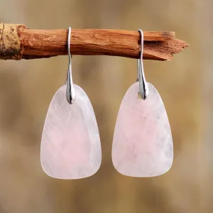 Nginyal Rose Quartz Drop Earrings