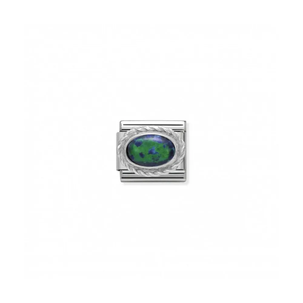 Nomination Classic Gemstone Link - Green Opal ~ 030509/26