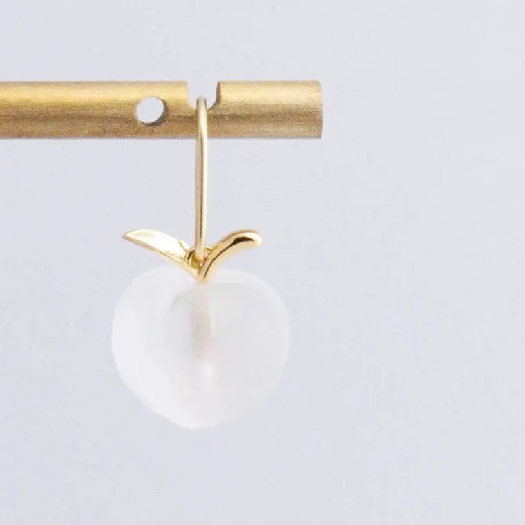 Peach hook earring