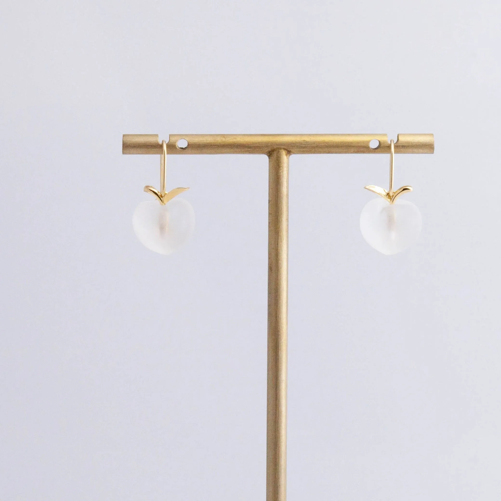 Peach hook earring