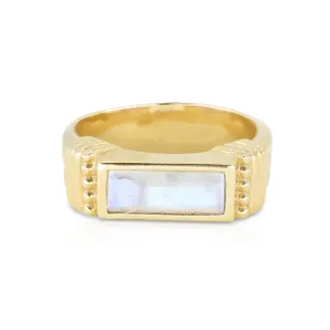 Phoebe Moonstone Gold Ring
