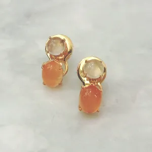 Prehnite & Carnelian Separates Earrings