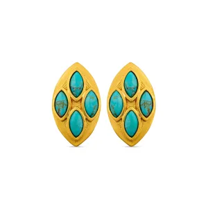 Primrose Stud Earrings - Turquoise