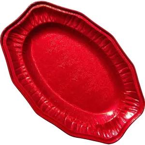 Regal Red Foil Platter 17" 3 Pack