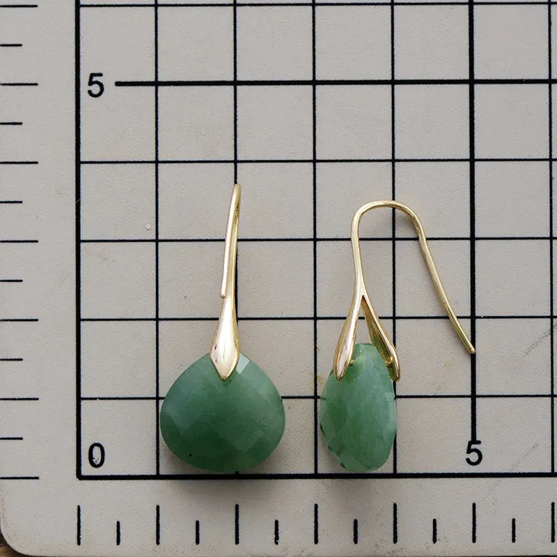 'Ritzy' Jasper Gold Drop Earrings