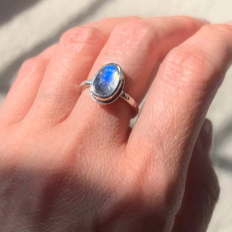 Sterling Silver and Moonstone Ring