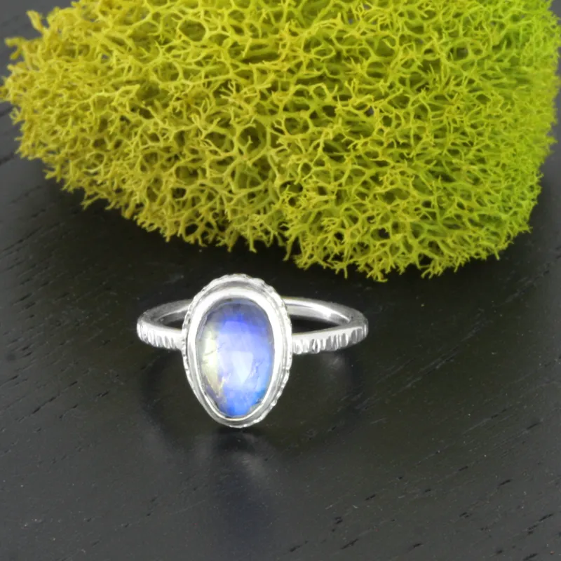 Sterling Silver and Moonstone Ring