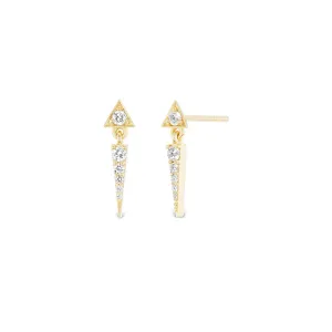 Summit Triangle Dangle Earrings - 18k Gold   Diamonds