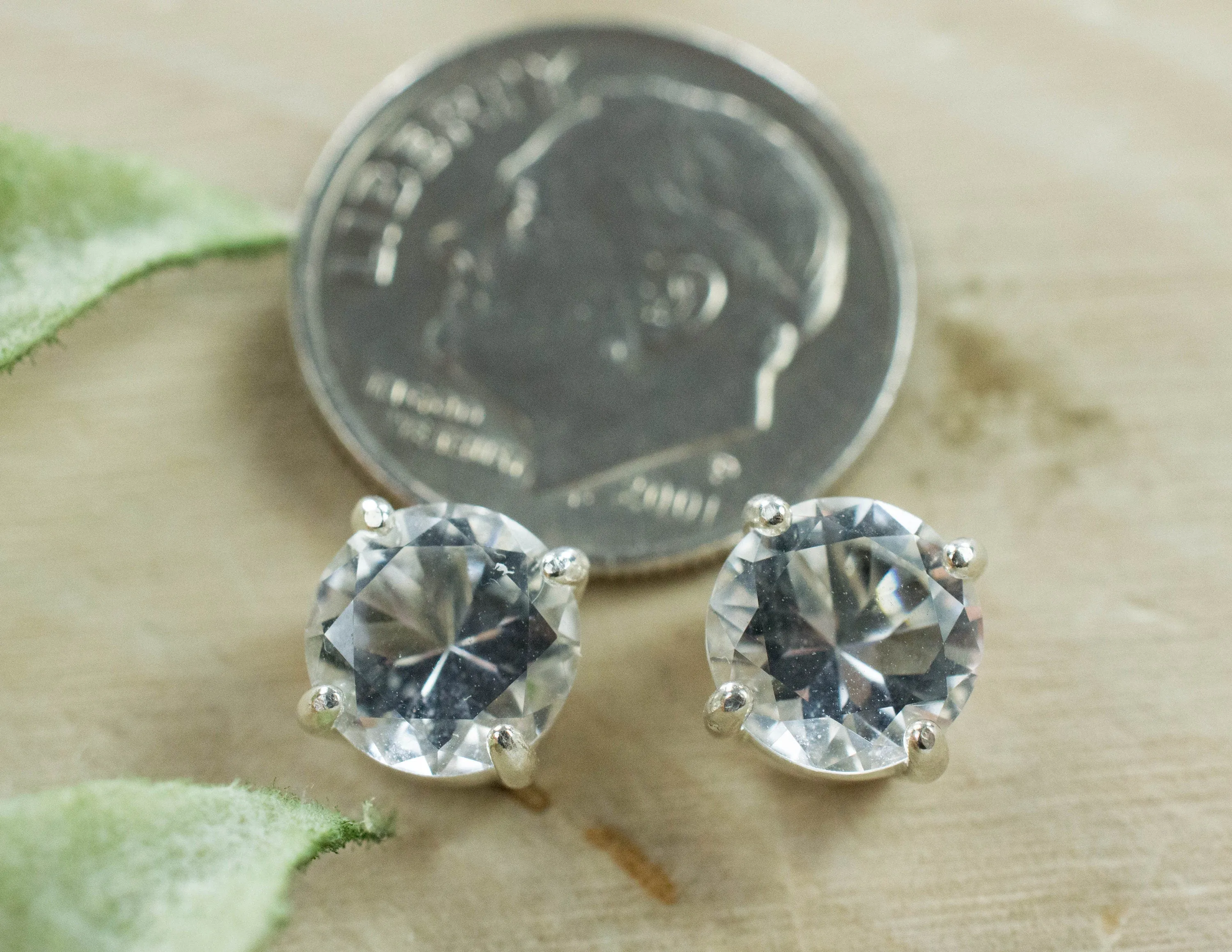 Tanzanian Quartz Earrings, Natural Untreated Mondo Quartz; 2.130cts