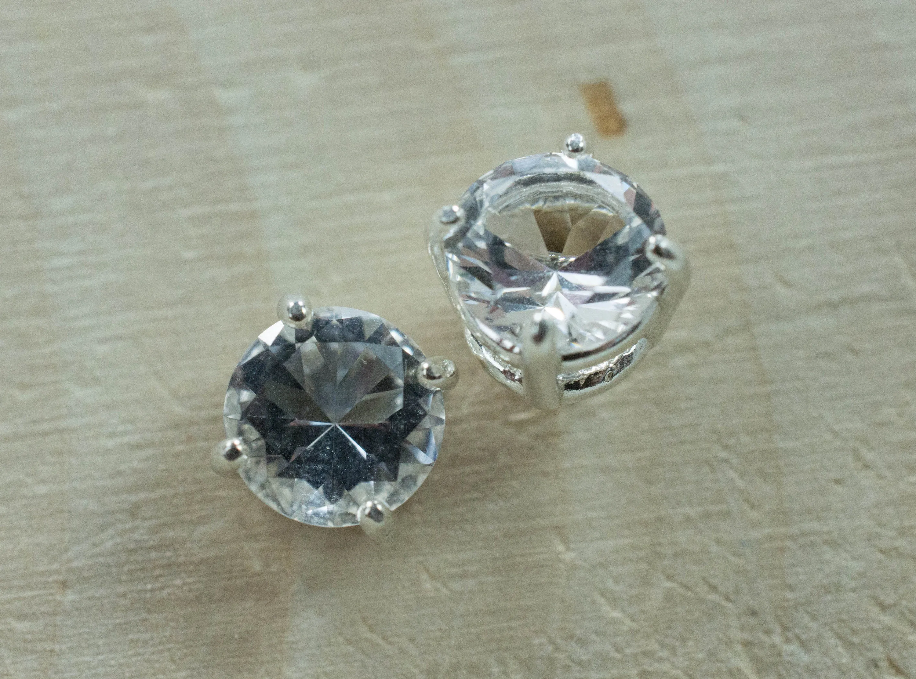 Tanzanian Quartz Earrings, Natural Untreated Mondo Quartz; 2.130cts