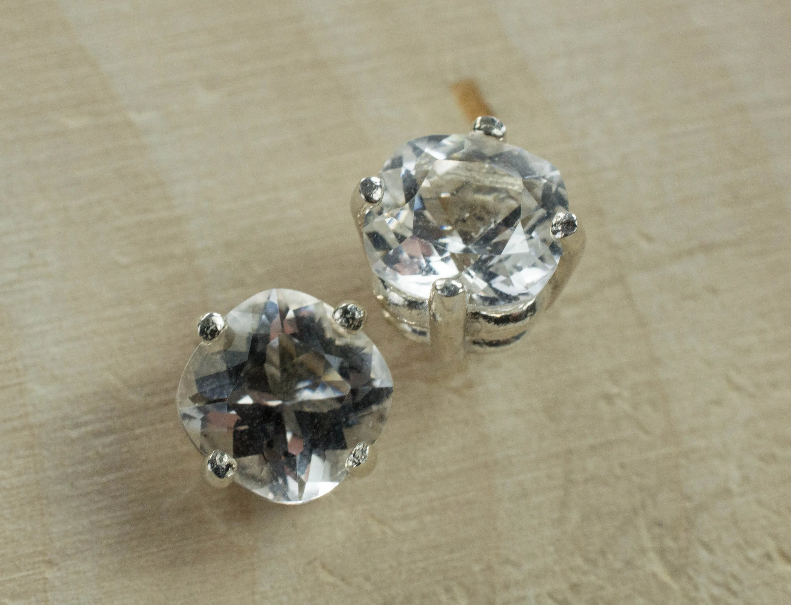 Tanzanian Quartz Earrings, Natural Untreated Mondo Quartz; 2.475cts