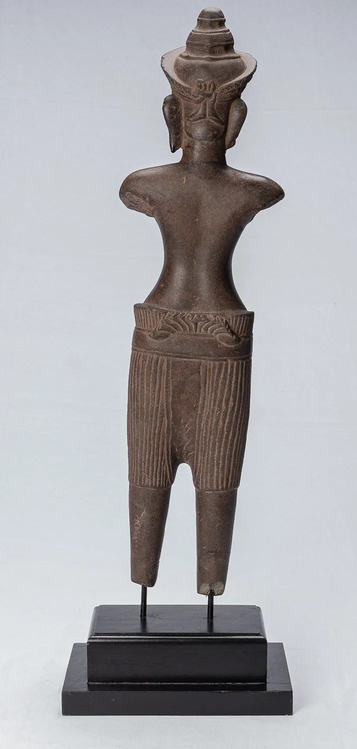 Vishnu Statue - Antique 10th Century Style Standing Mounted Sandstone Vishnu Torso - 80cm / 32"
