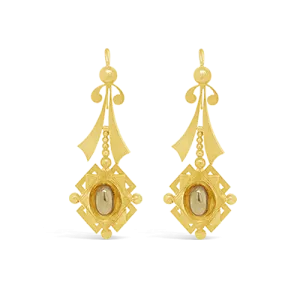 Yellow Gold Antique Dangle Earrings